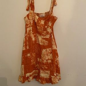 Urban Outfitters Orange Sun Dress fits XS